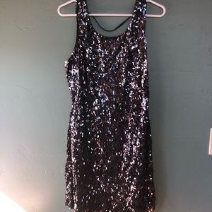 Dark gray sequined EXPRESS dress